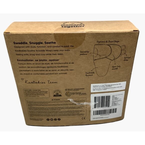 3 KeaBabies Swaddle Soothe Wraps Sleep Sacks Babies 0-3 Months Pink & White - Picture 5 of 5